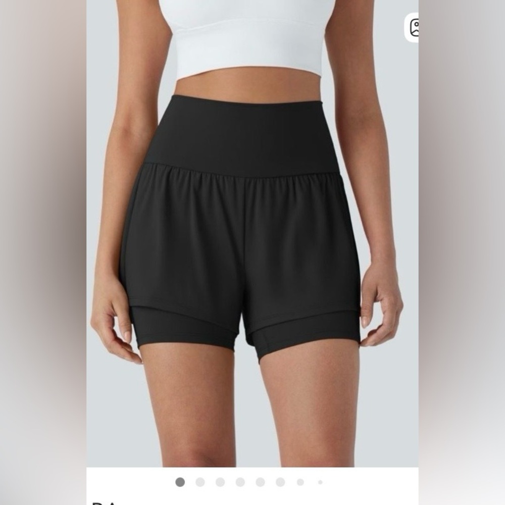 Halara SoftlyZero Airy High Waisted 2-in-1 Cool Touch Yoga Shorts Small  5”